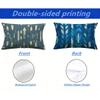 Outdoor Cushion Covers 70 x 90 cm, Set of 2, Navy Blue, Waterproof, Linen Look, Rectangular Lumbar Cushion Covers for Garden Furniture, with Zipper, M-P215 view 3