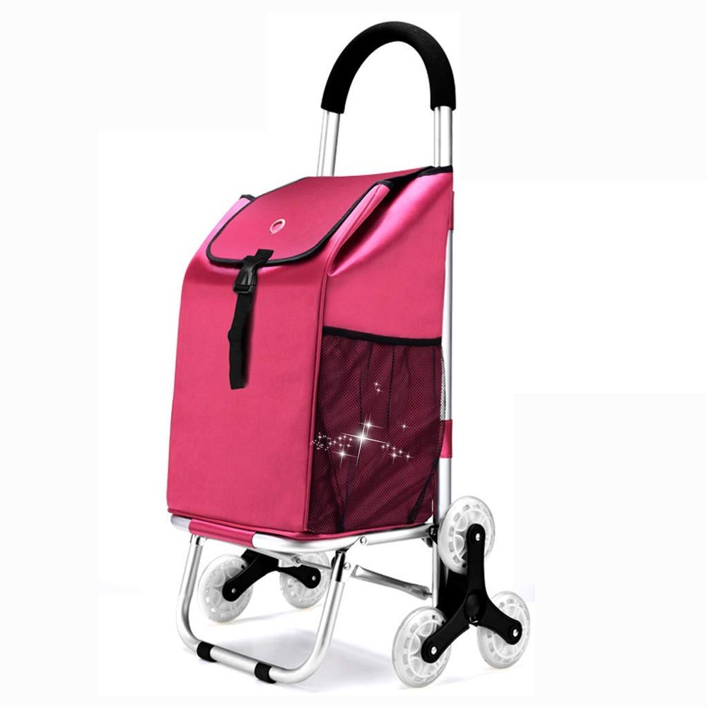 Portable, Foldable Shopping Trolley, Multifunctional Aluminum Utility Cart for Groceries, Vegetable Transport, and Travel