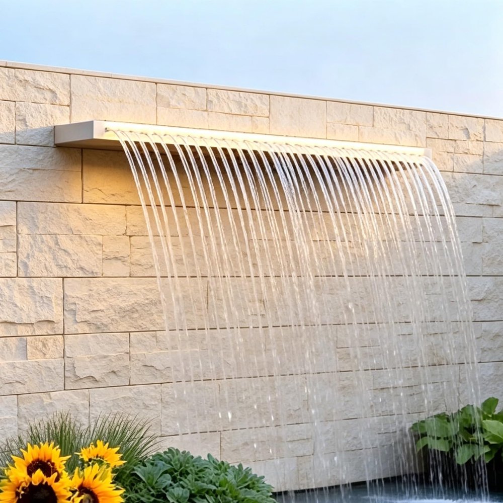 LZMZMQ Waterfall Spillway, 30/40/51/61/76/86/91/107 cm, Above-Ground Pool Waterfall with PVC Connector, Waterfall Set (78 in/198 cm)