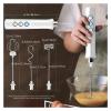 Handheld Milk Frother for Latte, Cappuccino & Hot Chocolate, White view 2