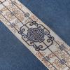 GJGHKLHL Bed Runner for King-Size Beds, Modern Embroidery, Hotel Bed Scarf, Solid Color, Blue, 45 × 45 cm Pillowcase view 3