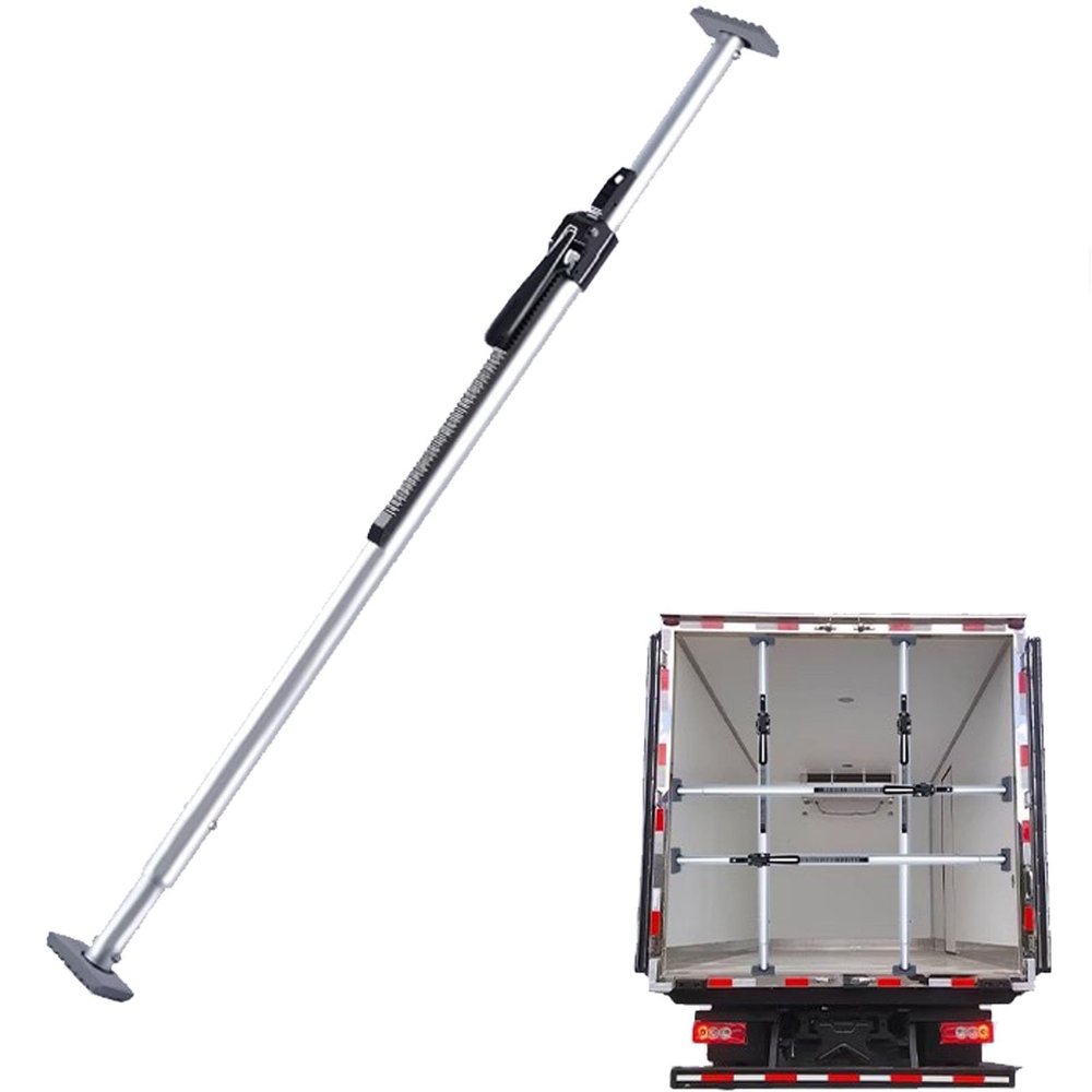 Adjustable Cargo Bed Bar with Ratchet Mechanism, Anti-Slip Cargo Securement System (Fits 72"–87")
