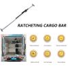 Adjustable Cargo Bed Bar with Ratchet Mechanism, Anti-Slip Cargo Securement System (Fits 72"–87") view 3