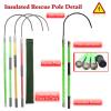 High-Voltage Insulated Rescue Hook with Adjustable Pole, 3 m, 220 kV, 4-Pack view 4