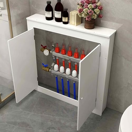 Wood-Look Radiator Cover with Access Panel, Double Doors and Storage