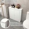 Wood-Look Radiator Cover with Access Panel, Double Doors and Storage view 4