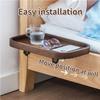 Clip-On Wooden Bedside Shelf with Cup Holder view 3