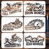 FINGERINSPIRE 6-Piece Motorcycle Stencil Set with Brush view 1