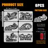 FINGERINSPIRE 6-Piece Motorcycle Stencil Set with Brush view 4