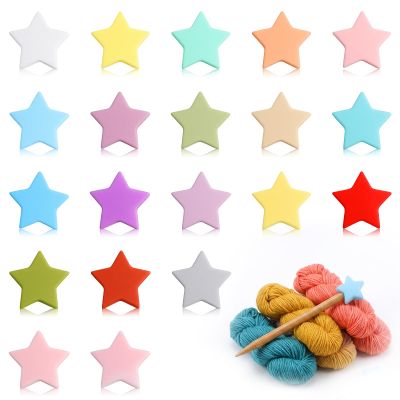 20 Pack Star Knitting Needle Stoppers