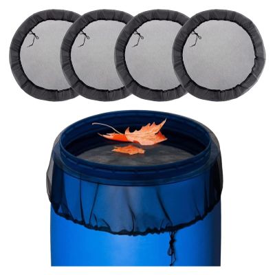 Adjustable Mesh Covers for Rain Barrels, 4-Pack, PE Mesh, 80–100 cm (80 cm)