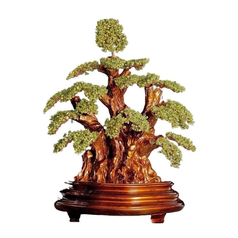 FAJNUZI2024 Crystal Bonsai Gemstone Tree, Green