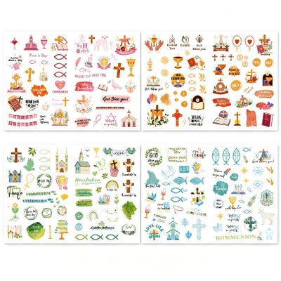 4-Piece Communion & Baptism Sticker Set
