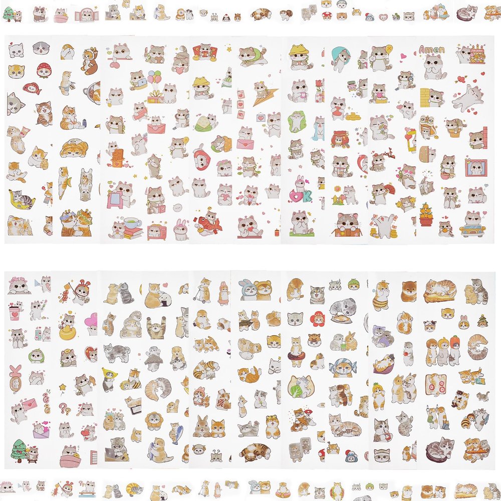 NICENEEDED 20 Sheets Korean Decorative Stickers