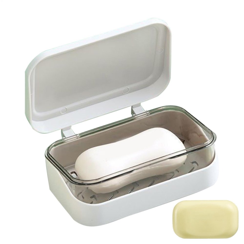 Soap Dish with Lid - Double Layer Container