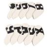 Golf Iron Headcovers, 10-Piece Set, White with Black Numbers view 2