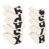 Golf Iron Headcovers, 10-Piece Set, White with Black Numbers view 3