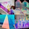 300-Pack Mini Rainbow Holographic Acrylic Squares, Rainbow Acrylic Sheets for DIY Crafts, Light and Shadow Projects, Resin, and Jewelry (0.79 x 0.79 in) view 2