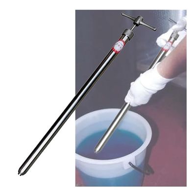 MTADSBKFP Barrel Sampler, 304 Stainless Steel Liquid Sampler, Silver, 0.5–1.5 m, for Barrels, Tanks, and Railroad Cars (0.7 m/2.3 ft, 250 ml)