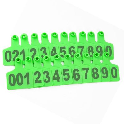 Numbered Cattle Ear Tags, 100-Piece Set, Multicolor, Large, 301–400
