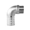90-Degree Stainless Steel 304 Angled Hose Connector with Male Thread, Compatible with 6–50 mm Hose Inner Diameters (1-1/2 in x 32 mm) view 3