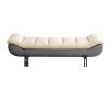 Upholstered Leather Bench for Bedroom and Living Room, Stylish Bed-End Bench and Entryway Seat, 140 x 50 x 42 cm, Blue view 1