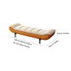 Upholstered Leather Bench for Bedroom and Living Room, Stylish Bed-End Bench and Entryway Seat, 140 x 50 x 42 cm, Blue view 2