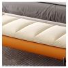 Upholstered Leather Bench for Bedroom and Living Room, Stylish Bed-End Bench and Entryway Seat, 140 x 50 x 42 cm, Blue view 4
