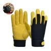 Leather Work Gloves for Gardeners, Welders, and Other Workers, Wear-Resistant (M-White) view 2