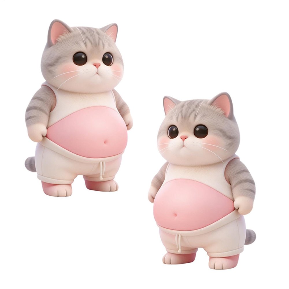 Qiwieod 3D Soft Cute Belly Stickers
