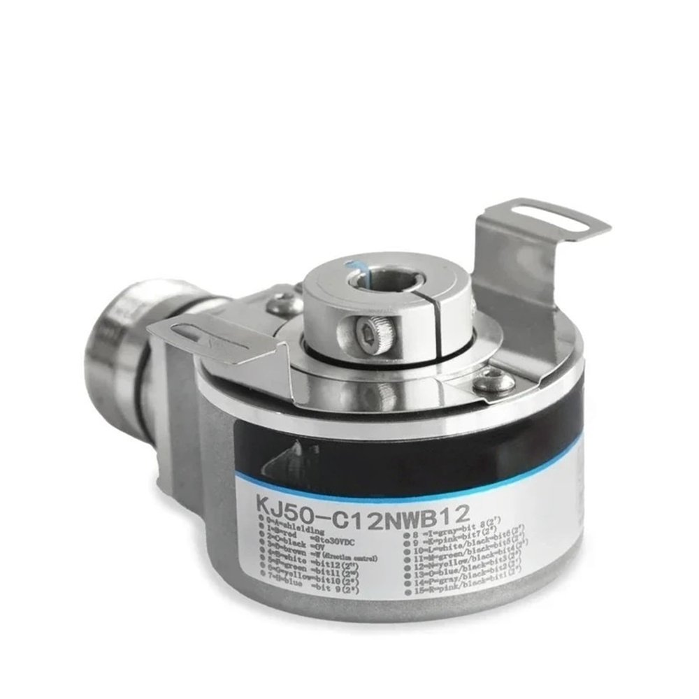 2026KJ50 Through-Hole 6–15 mm Absolute Encoder, Gray Code, 5/6/8/10/12 Bit, NPN and PNP Output, Single-Turn (12 Bit, 14 mm)