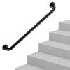 Stair Handrail Set with Wall Brackets, Matte Black Stainless Steel, 30–120 cm view 1