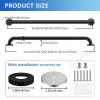 Stair Handrail Set with Wall Brackets, Matte Black Stainless Steel, 30–120 cm view 2