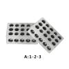 Endma 2-Piece 25 x 50 x 75 mm 1-2-3 Precision-Matched Block Gauge Set, Hardened Steel, 23 Holes view 3