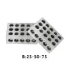 Endma 2-Piece 25 x 50 x 75 mm 1-2-3 Precision-Matched Block Gauge Set, Hardened Steel, 23 Holes view 4