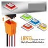 RUAJOGYNVM KCD1 LED Metal Push Button, 2NO 4-Pin Square Switch, 250 V/15 A, Green/Red, IP65, Blue LED, Momentary, 3–8 V view 2