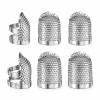 Apojgitn 6-Piece Adjustable Handmade Sewing Thimble Set view 1