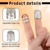 Apojgitn 6-Piece Adjustable Handmade Sewing Thimble Set view 2