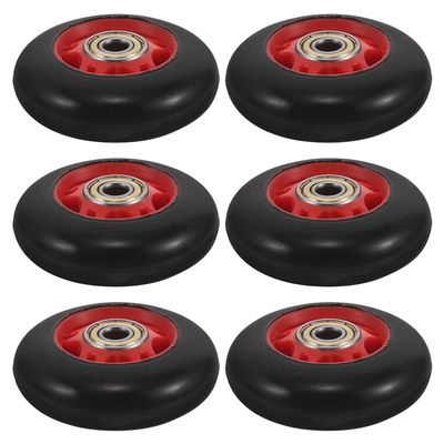 TOYANDONA 6-Pack Fitness Equipment Replacement Rollers, PP/PA, 8 mm Bore, Wear-Resistant