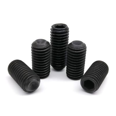 Hex Socket Set Screws with Cup Point, Black Steel, M1.6–M12, Assorted (3.0 mm, 50 pcs M5)