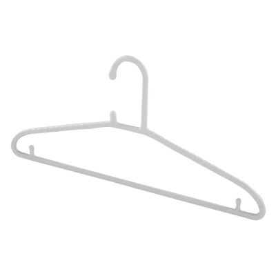 10-Pack Gray/White Plastic Hangers with Non-Slip Shoulders