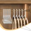 10-Pack Gray/White Plastic Hangers with Non-Slip Shoulders view 2