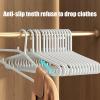 10-Pack Gray/White Plastic Hangers with Non-Slip Shoulders view 4