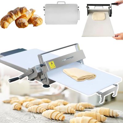 TDSYOCG Compact Manual Dough Sheeter, Stainless Steel, Adjustable 0–25 mm, Foldable and Portable