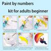 Paint by Numbers for Men, Yellow, Personalized DIY Craft Kit for Kids Ages 6+, Acrylic Paint Set for Adults, Personalized Gifts and New Year's Eve Decor, Unframed 50 x 50 cm, 3-698 view 4