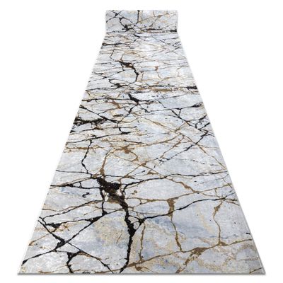 rugsx LOTUS Marble Non-Slip Runner Rug 21136, Washable, Beige, 120 × 920 cm