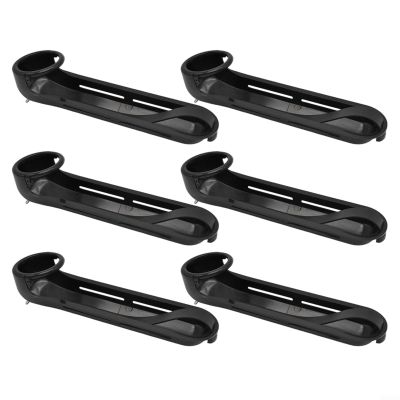 NINMORTH Pool Table Pocket Rails, 30 cm, Black Plastic, 6-Pack