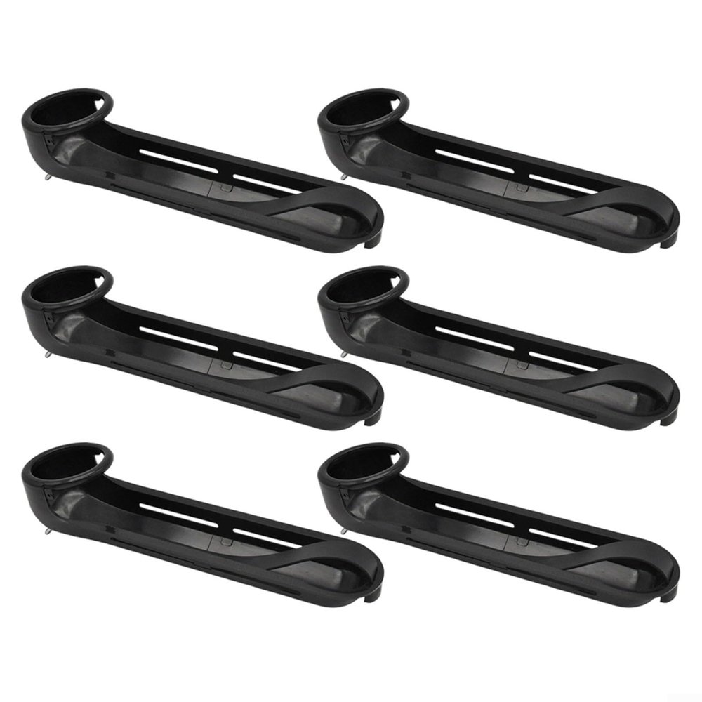 NINMORTH Pool Table Pocket Rails, 30 cm, Black Plastic, 6-Pack