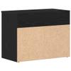Lumanois Black Shoe Bench, Oak Look, 60 x 30 x 45 cm, 12.8 kg view 3