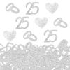 100 Pcs Silver Wedding Glitter Confetti view 1